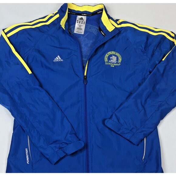 Adidas Womens Boston Marathon 2009 Blue Embroidiered Zip Jacket Size Medium - Picture 3 of 11